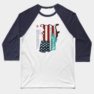 4th of july celebration as independence day with American flag, stars and stripes Baseball T-Shirt